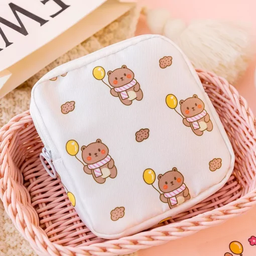 Kawaii Bear-Themed Multi-Use Organizer for Cosmetics and Sanitary Products - Image 6