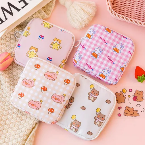 Kawaii Bear-Themed Multi-Use Organizer for Cosmetics and Sanitary Products - Image 2