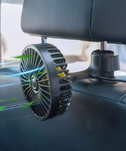 Portable Car Fan Cooler with USB and 3 Wind Settings