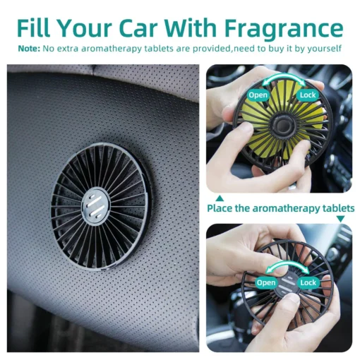 Portable Car Fan Cooler with USB and 3 Wind Settings - Image 6