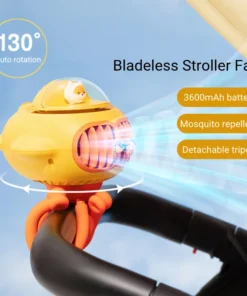Portable USB Baby Stroller Fan with 3600mAh Rechargeable Battery