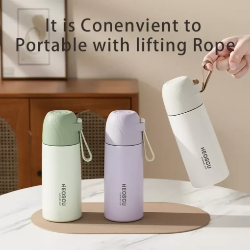 Stainless Steel Insulated Water Bottle with Straw Lid - Image 5