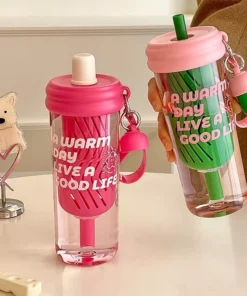 Cute 650ml Tritan Water Bottle with Filter for Girls and Women
