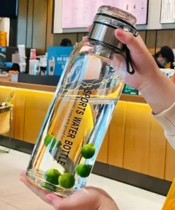 2L Large Capacity Portable Glass Water Bottle