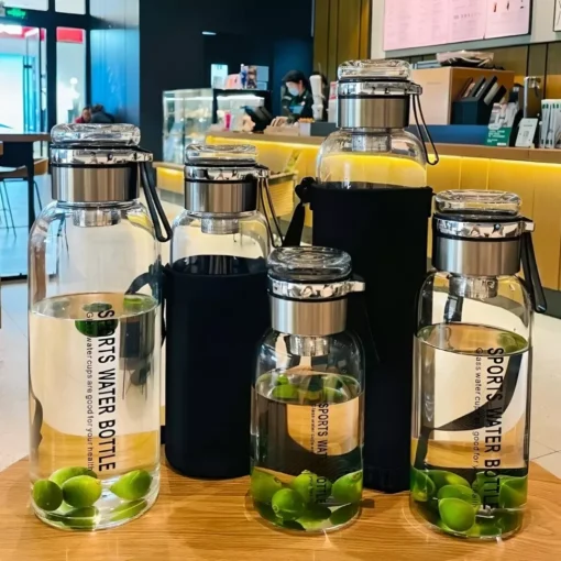 2L Large Capacity Portable Glass Water Bottle - Image 5