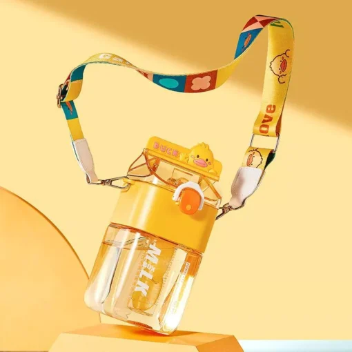 Cartoon Strap Plastic Cup