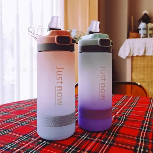 Eco-Friendly Portable Water Bottle with Straw - Image 4