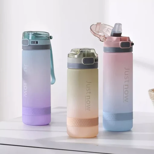 Eco-Friendly Portable Water Bottle with Straw - Image 2