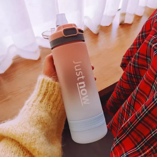 Eco-Friendly Portable Water Bottle with Straw - Image 3