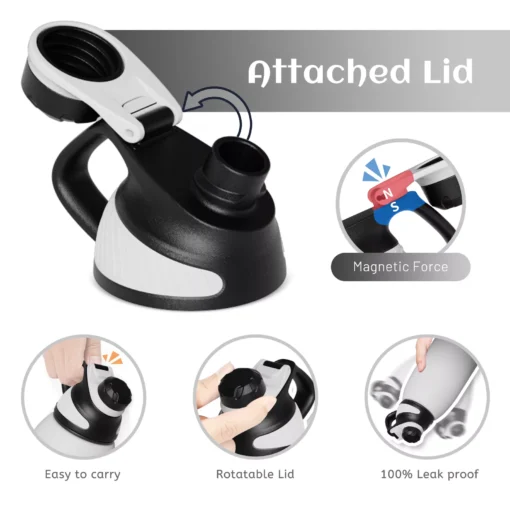 Stainless Steel Thermo Bottle with Magnetic Lid - Image 3