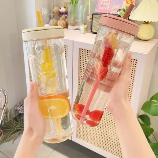 Large Capacity Portable Straw Cup