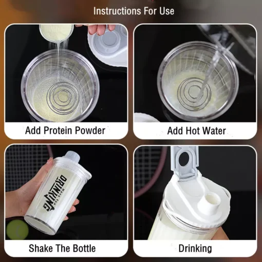 BPA-Free Leak-Proof Protein Shaker Bottle - Image 4