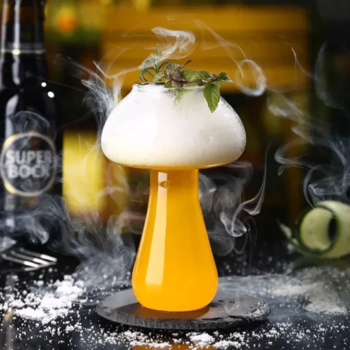 250ml Transparent Mushroom Shaped Cocktail Glass - Image 5