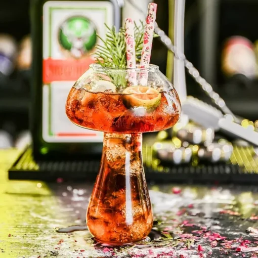 250ml Transparent Mushroom Shaped Cocktail Glass - Image 3