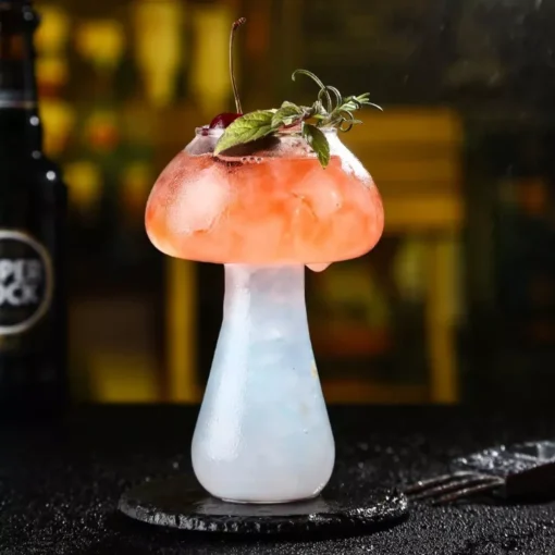 250ml Transparent Mushroom Shaped Cocktail Glass - Image 2