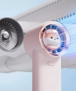 Lovely Squirrel Mini Pocket Fan USB Rechargeable Handheld Fan