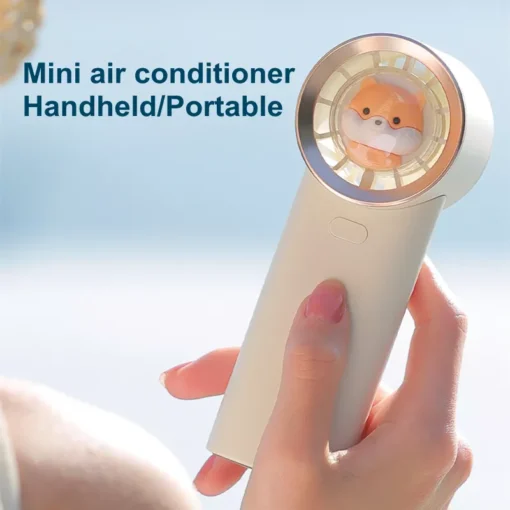 Lovely Squirrel Mini Pocket Fan USB Rechargeable Handheld Fan - Image 3