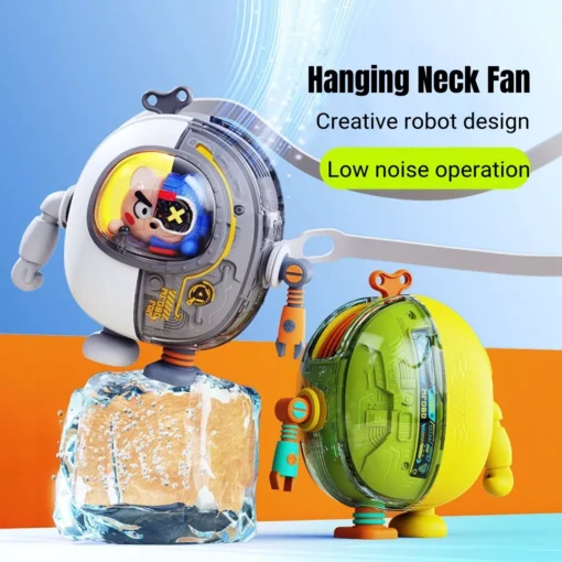 Cool Mecha Robot Mini Bladeless Neck Fan - Image 2