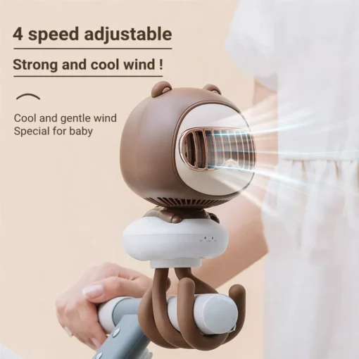 USB Charging Desktop Folding Fan - Image 4