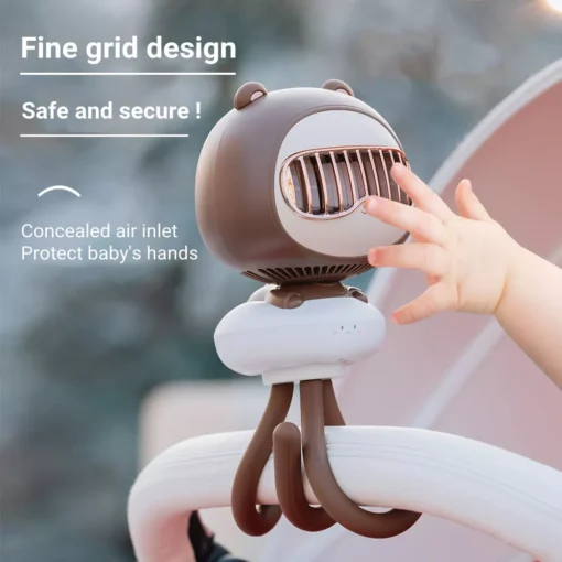 USB Charging Desktop Folding Fan - Image 2
