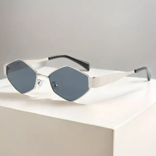 Vintage Hexagon Sunglasses - Image 5
