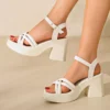 Fashion Chunky High Heel Sandals for Women