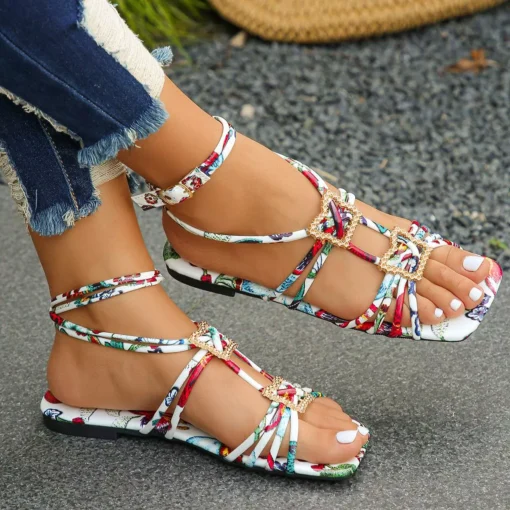 Summer Ankle Strap Flat Sandals for Women - Image 3