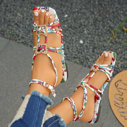 Summer Ankle Strap Flat Sandals for Women - Image 2