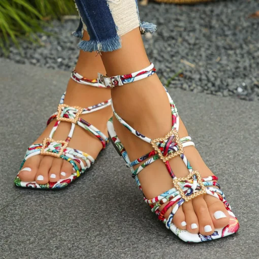 Summer Ankle Strap Flat Sandals for Women - Image 5