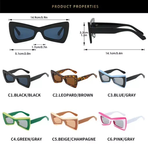 Luxury Fashion Cat Eye Sunglasses - Image 6