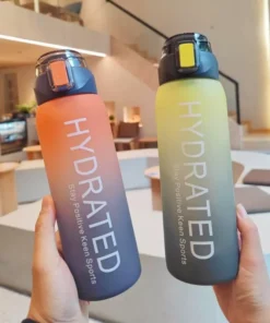 Large Capacity Gradient Frosted Water Bottle