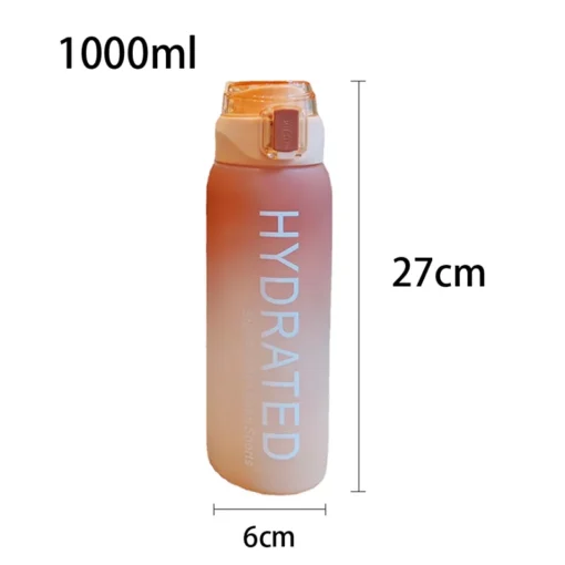 Large Capacity Gradient Frosted Water Bottle - Image 6