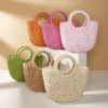 Half Moon Straw Woven Women’s Beach Shoulder Bag