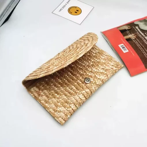 Women’s Grass Woven Large Capacity Clutch Bag - Image 5