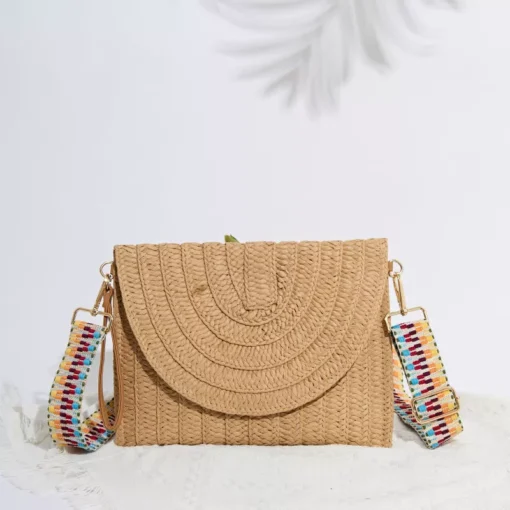 Women’s Bohemian Straw Clutch Handbag - Image 4