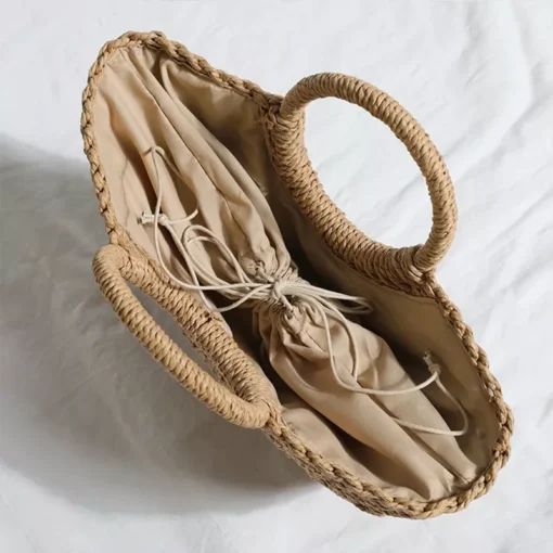 Chic Bohemian Straw Beach Bag for Women - Image 5