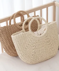 Chic Bohemian Straw Beach Bag for Women