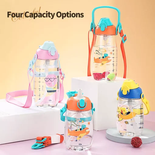 Portable Leakproof Sport Water Bottle with Straw for Kids - Image 6