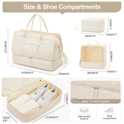 Women’s Large Capacity Travel Tote Bag Set - Image 5