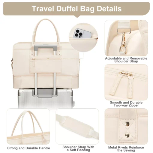 Women’s Large Capacity Travel Tote Bag Set - Image 4