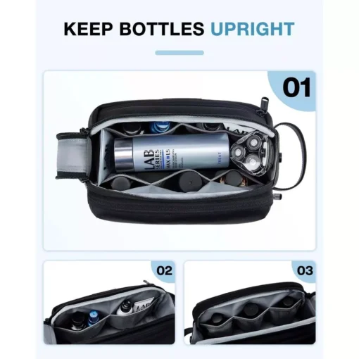 Large Travel Toiletry Organizer for Men – Water-resistant Dopp Kit - Image 4