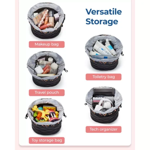 Portable Waterproof Drawstring Cosmetic Bag - Image 5