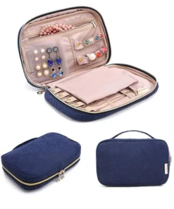 Travel Jewelry Organizer Waterproof Case for Necklaces, Earrings, Rings, Bracelets