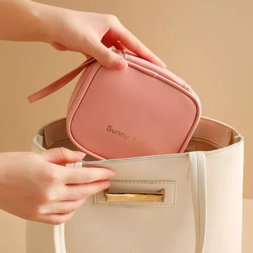 Chic PU Cosmetic and Sanitary Napkin Organizer Pouch - Image 4