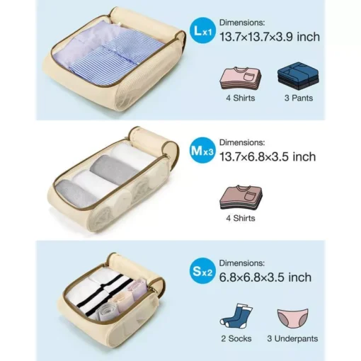 6-Piece Travel Organizer Storage Bags Set - Image 6