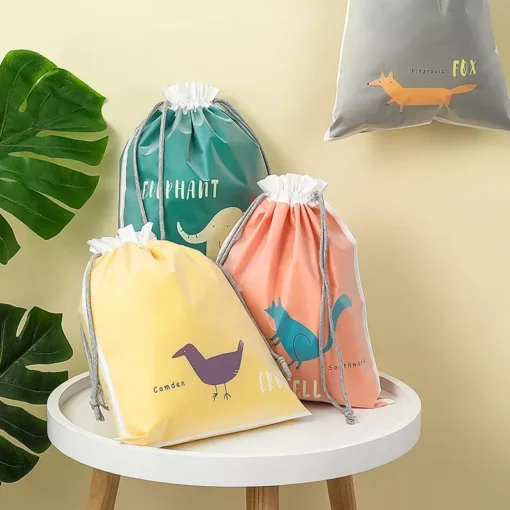 Cartoon Cute Large Capacity Waterproof Drawstring Storage Bag - Image 3