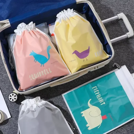 Cartoon Cute Large Capacity Waterproof Drawstring Storage Bag - Image 4
