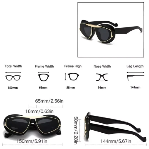 Y2K Cat Eye Oversized Women Fashion Sunglasses - Image 6