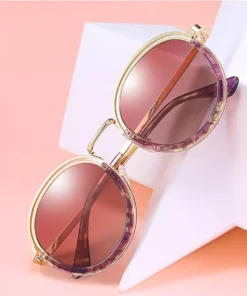 Vintage Round Polarized Sunglasses for Women