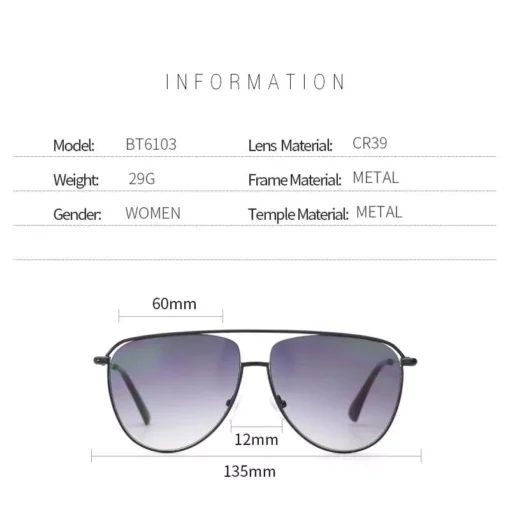 Women’s Fashion Pilot Sunglasses - Image 5